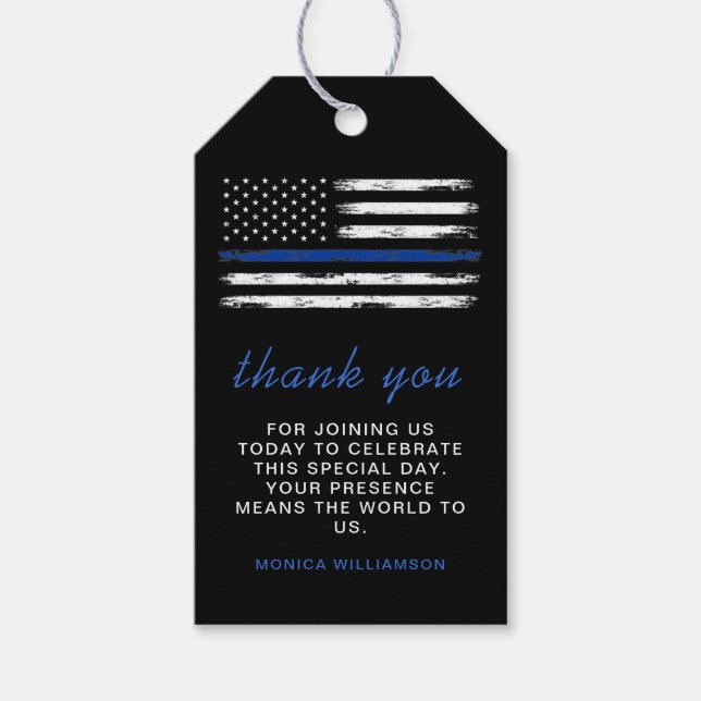 Beängstigende Unterstützung der Polizei in Thin Bl Geschenkanhänger (Vorderseite)