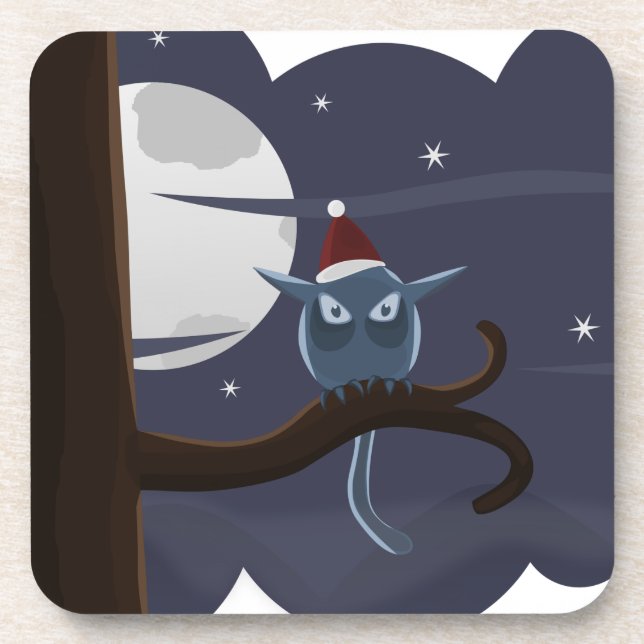 beängstigende Weihnachtskeule Getränkeuntersetzer (Vorderseite)
