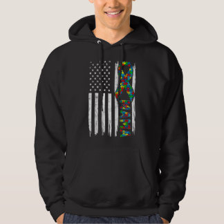 Beängstigender amerikanischer Flaggenautismus Mama Hoodie