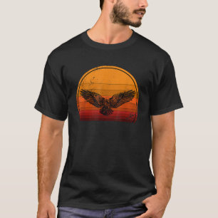 Beängstigender Bird Raven Retro-Geschenk Spooky Cr T-Shirt
