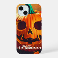 Beängstigender Blick Orange Pumpkin mit Gesichtsau