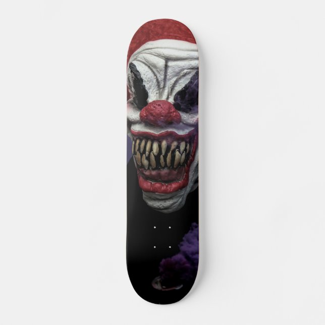 Beängstigender böser Clown Skateboard (Vorderseite)