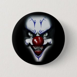 Beängstigender Clown Button