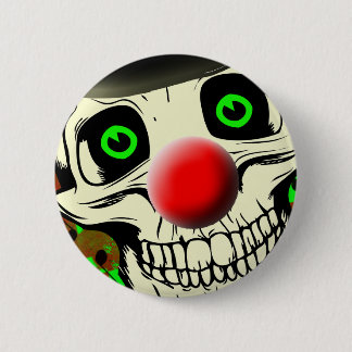 Beängstigender Clown-Druckknopf Button