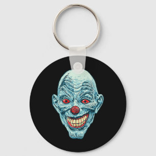 Beängstigender Clown Face Halloween Horror Grafik Schlüsselanhänger