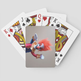 Beängstigender Clown, farbenfroh Spielkarten