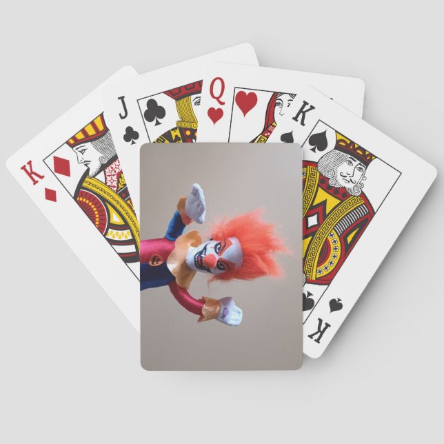 Beängstigender Clown, farbenfroh Spielkarten (Rückseite)
