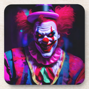 beängstigender Clown Getränkeuntersetzer