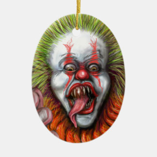 beängstigender Clown Keramik Ornament