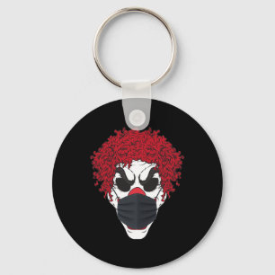 Beängstigender Clown mit Gesichtsmaske Germophobe  Schlüsselanhänger