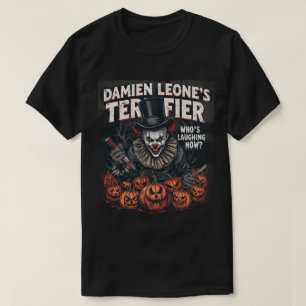 Beängstigender Clown mit Kürbiskins Halloween-Szen T-Shirt