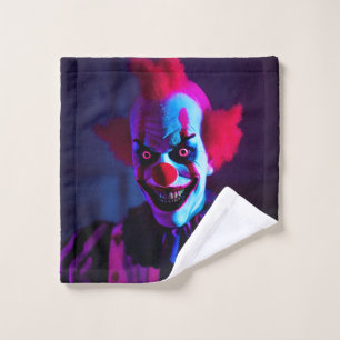 beängstigender Clown Waschlappen