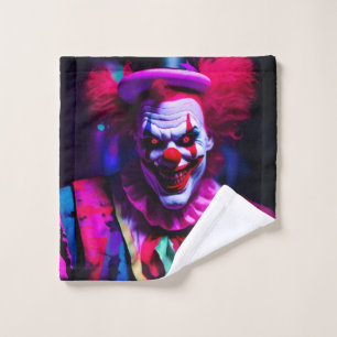 beängstigender Clown Waschlappen