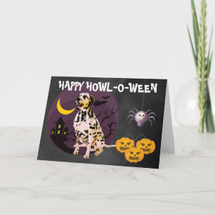 Beängstigender Dalmatiner Halloween Karte