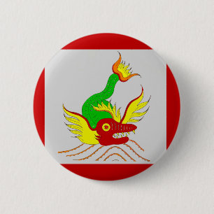 beängstigender Drache Button