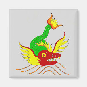 beängstigender Drache Magnet
