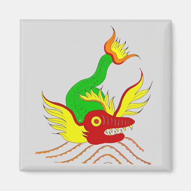 beängstigender Drache Magnet (Vorne)
