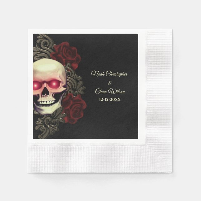 Beängstigender dunkler, blumengeschmückter gotisch serviette (Vorderseite)