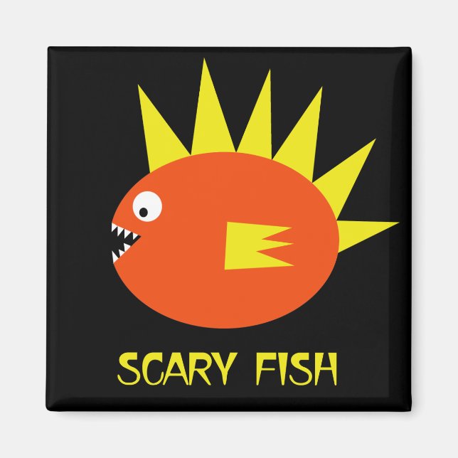 Beängstigender Fisch! Magnet (Vorne)