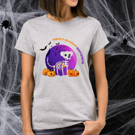 Beängstigender Golden Retriever Halloween Full Moo T-Shirt