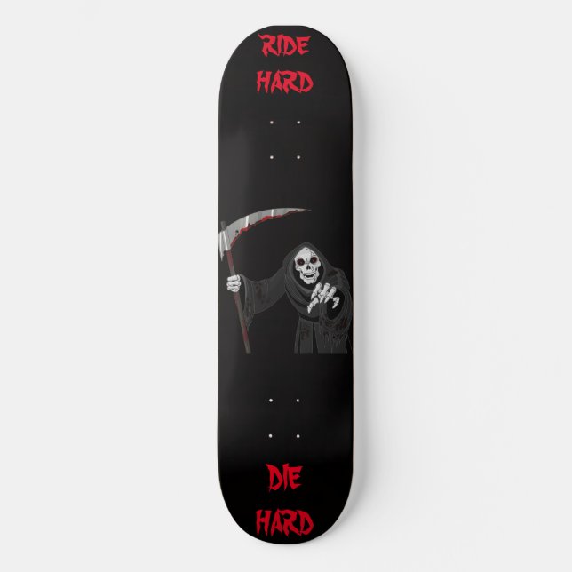 Beängstigender Grim-Sensenmann Skateboard (Vorderseite)