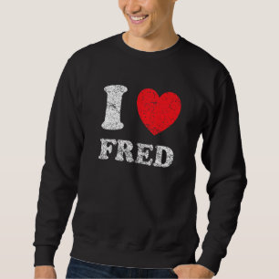 Beängstigender Grunge Worout Style I Liebe Fred Sweatshirt