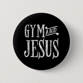Beängstigender Gym und Christliches Training Jesu Button
