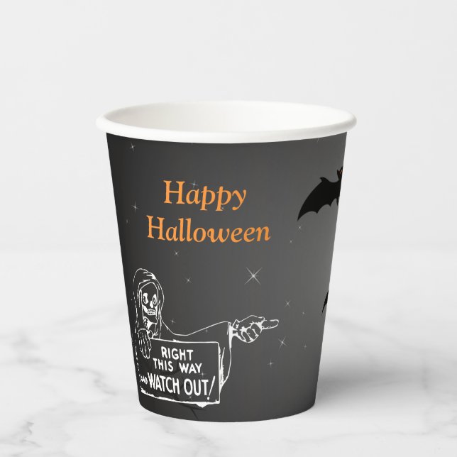 Beängstigender Halloween-Cup Pappbecher (Vorderseite)