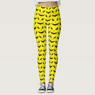 Beängstigender Halloween-Jack OLantern, schwarz, g Leggings