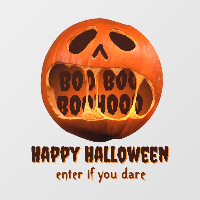 Beängstigender Halloween-Jack o'lantern-Wohngestal Fensteraufkleber (Blatt)