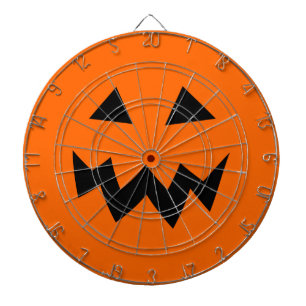 Beängstigender Halloween-Kürbis schnitzender Dartscheibe