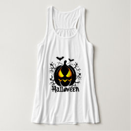 Beängstigender Halloween-Kürbis Tank Top