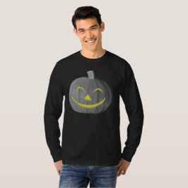 Beängstigender Halloween Pumpkin Schwarz-Weiß-T -  T-Shirt