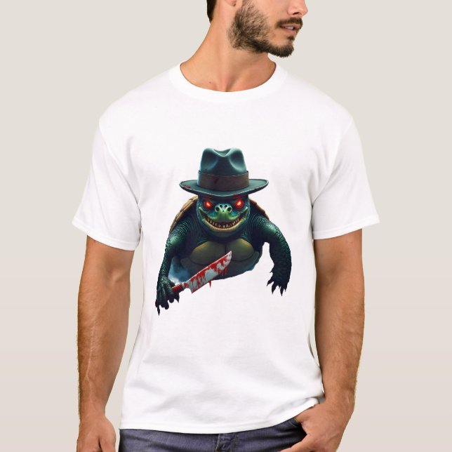 Beängstigender Halloween Turtle T - Shirt (Vorderseite)