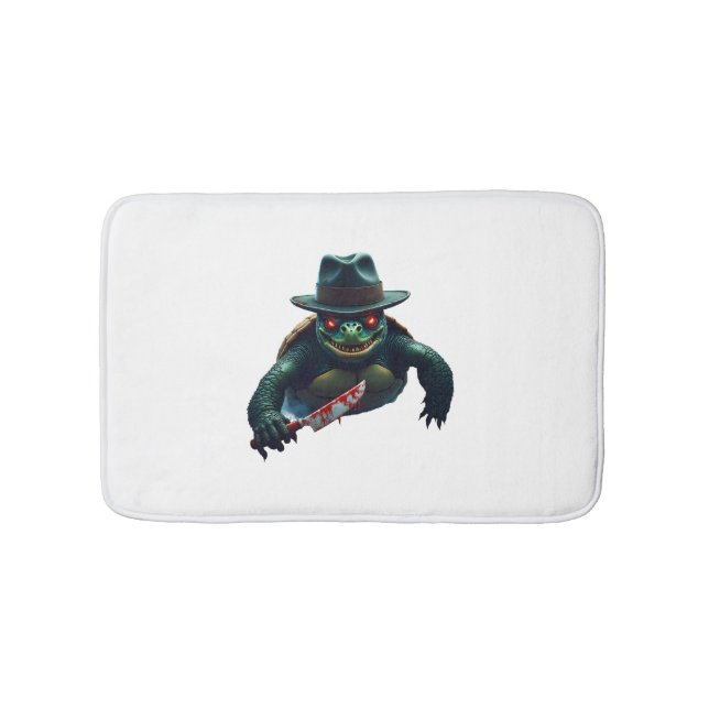 Beängstigender Halloween Turtle T - Shirt Badematte (Vorderseite)