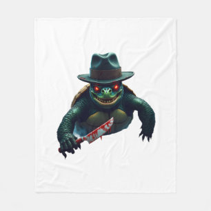 Beängstigender Halloween Turtle T - Shirt Fleecedecke
