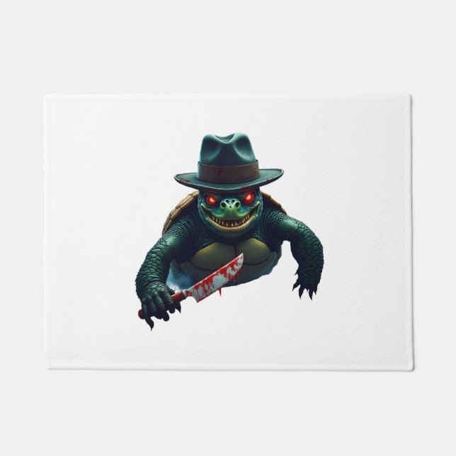 Beängstigender Halloween Turtle T - Shirt Fußmatte (Vorderseite)
