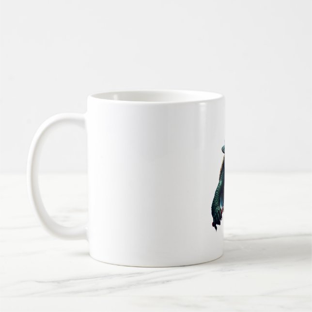 Beängstigender Halloween Turtle T - Shirt Kaffeetasse (Links)