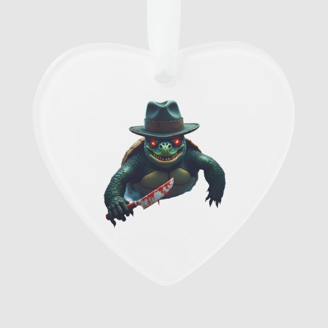Beängstigender Halloween Turtle T - Shirt Ornament (Vorderseite)