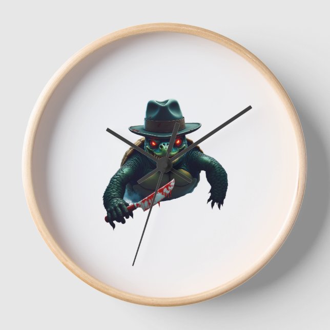 Beängstigender Halloween Turtle T - Shirt Uhr (Vorderseite)
