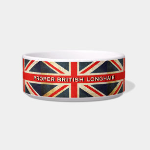Beängstigender Jack der Union British Longhair Cat Napf