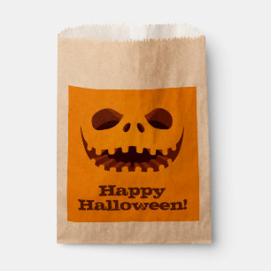Beängstigender Jack o' Lantern Face Halloween Geschenktütchen