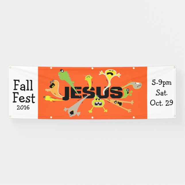 Beängstigender Jesus Banner (Horizontal)