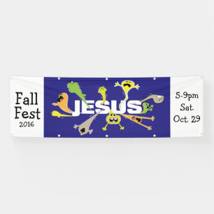 Beängstigender Jesus Banner