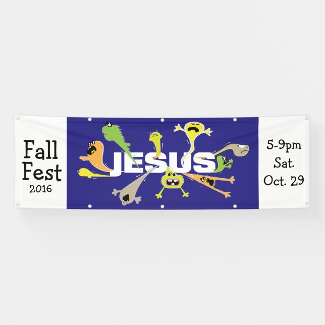 Beängstigender Jesus Banner (Horizontal)