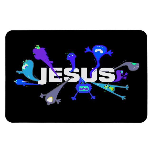 Beängstigender Jesus Magnet (Horizontal)