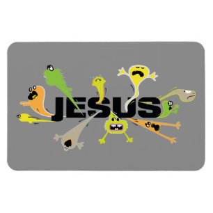 Beängstigender Jesus Magnet