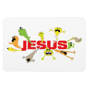 Beängstigender Jesus Magnet