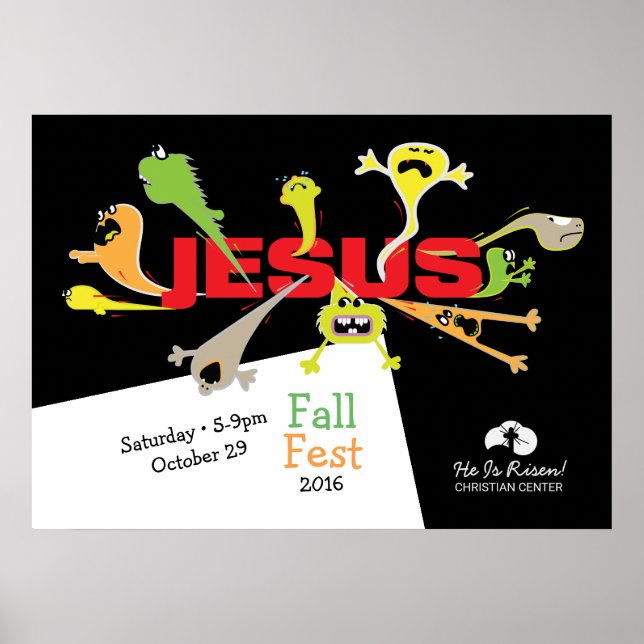 Beängstigender Jesus Poster (Vorne)