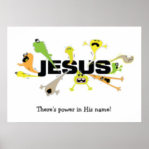 Beängstigender Jesus Poster